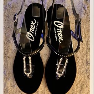 Beautiful pair of onyx sandals most comfortable sandals , never worn
